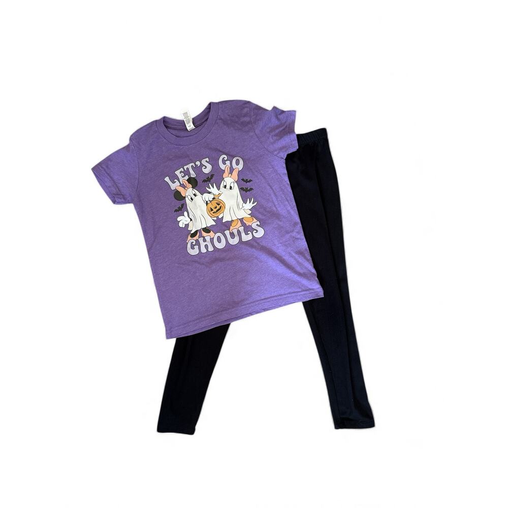 DISNEY Halloween Ghost Minnie & Daisey Duck  2-pcs Outfit Set 6-8 years